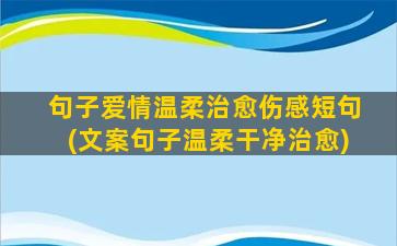 句子爱情温柔治愈伤感短句(文案句子温柔干净治愈)