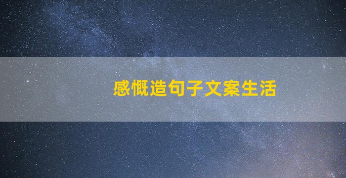 感慨造句子文案生活