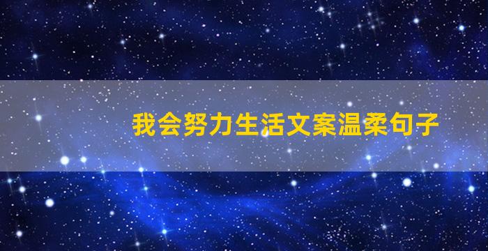 我会努力生活文案温柔句子