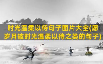 时光温柔以待句子图片大全(愿岁月被时光温柔以待之类的句子)