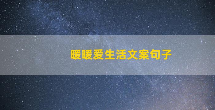 暖暖爱生活文案句子