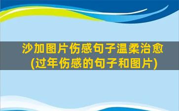 沙加图片伤感句子温柔治愈(过年伤感的句子和图片)