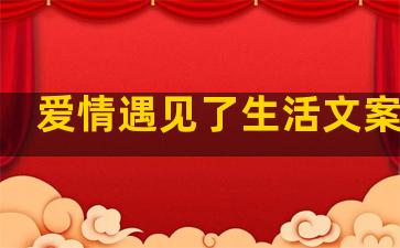 爱情遇见了生活文案句子