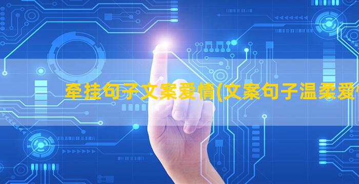 牵挂句子文案爱情(文案句子温柔爱情)