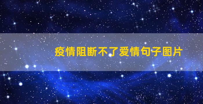 疫情阻断不了爱情句子图片