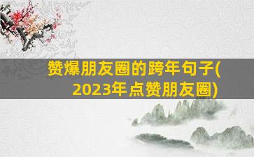 赞爆朋友圈的跨年句子(2023年点赞朋友圈)